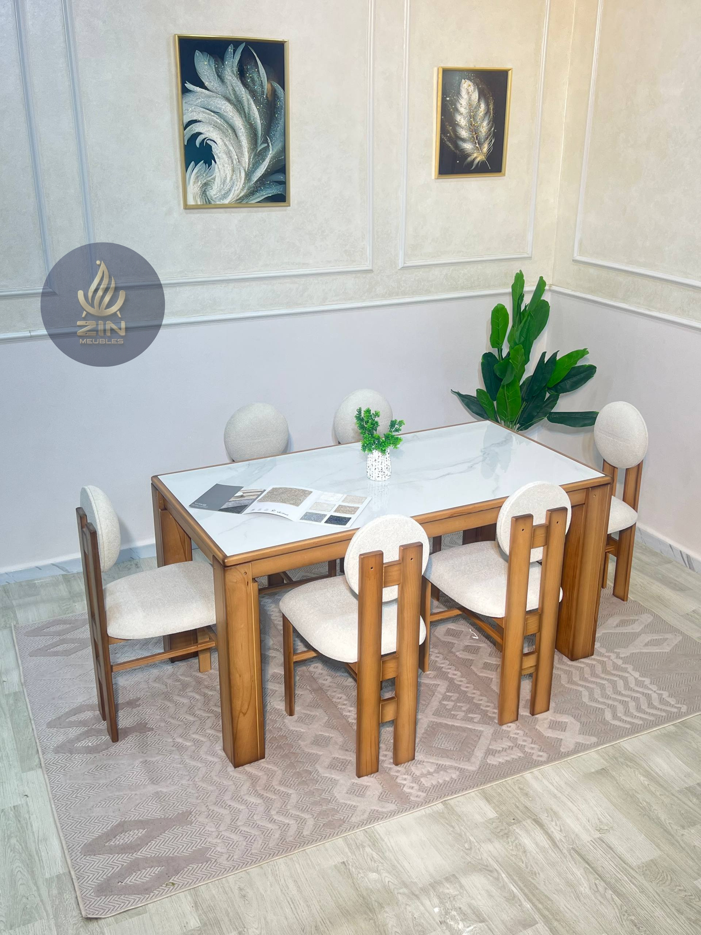 table manger rosa 6 place