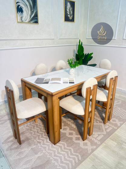 table manger rosa 6 place