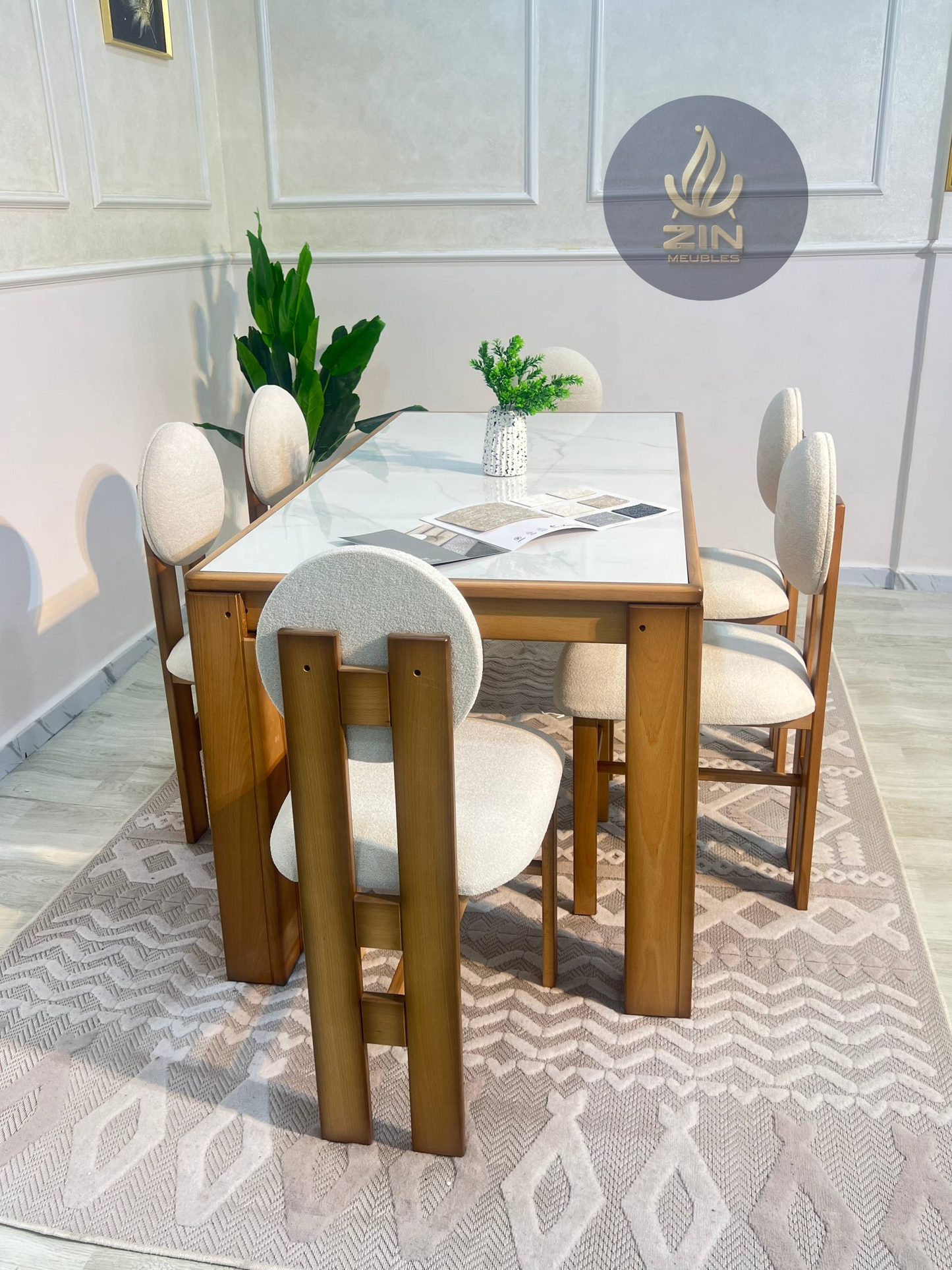table manger rosa 6 place