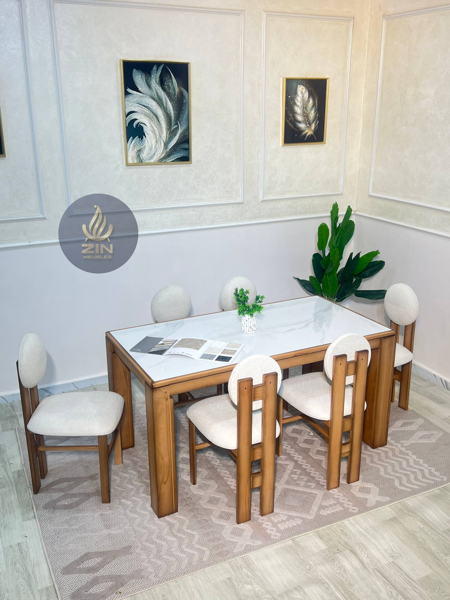 table manger rosa 6 place